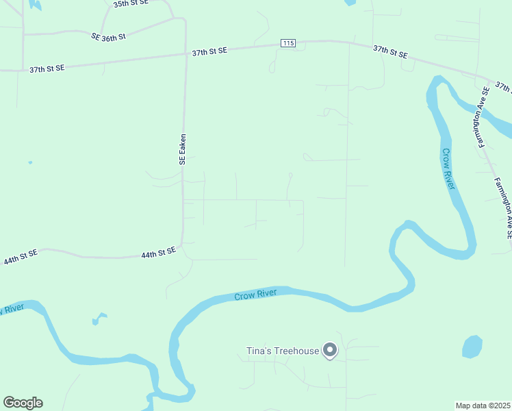 map of restaurants, bars, coffee shops, grocery stores, and more near 4135 Eaton Avenue Southeast in Delano