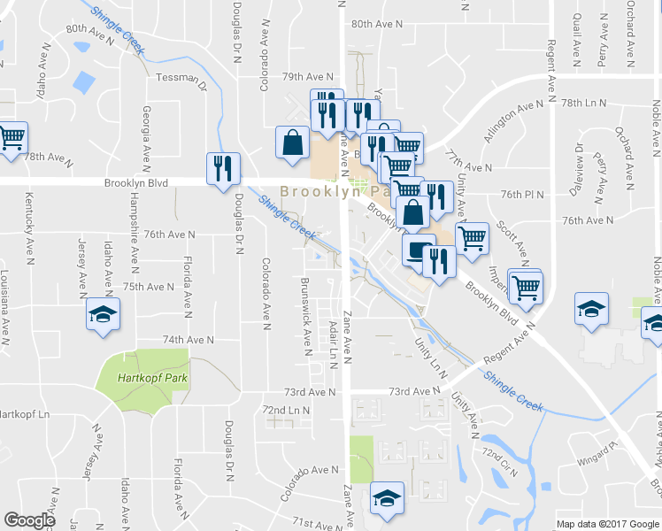 map of restaurants, bars, coffee shops, grocery stores, and more near 5948 Garwood Road in Minneapolis
