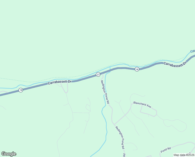 map of restaurants, bars, coffee shops, grocery stores, and more near Redington Pond Road in Carrabassett Valley