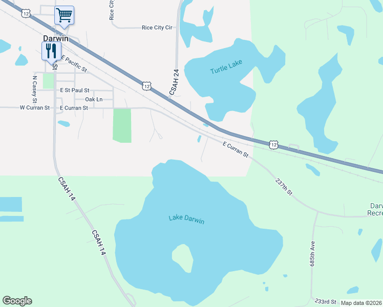 map of restaurants, bars, coffee shops, grocery stores, and more near 775 East Curran Street in Darwin