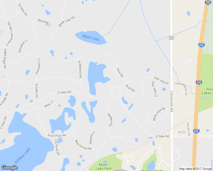 map of restaurants, bars, coffee shops, grocery stores, and more near 14 Larch Lane in North Oaks