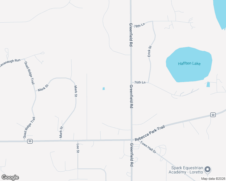 map of restaurants, bars, coffee shops, grocery stores, and more near 7485 Greenfield Road in Loretto
