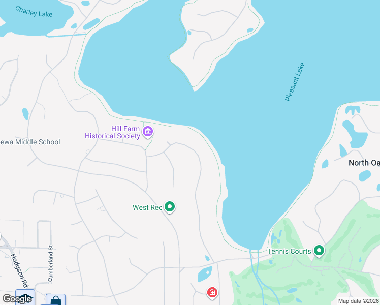 map of restaurants, bars, coffee shops, grocery stores, and more near 21 Evergreen Road in North Oaks