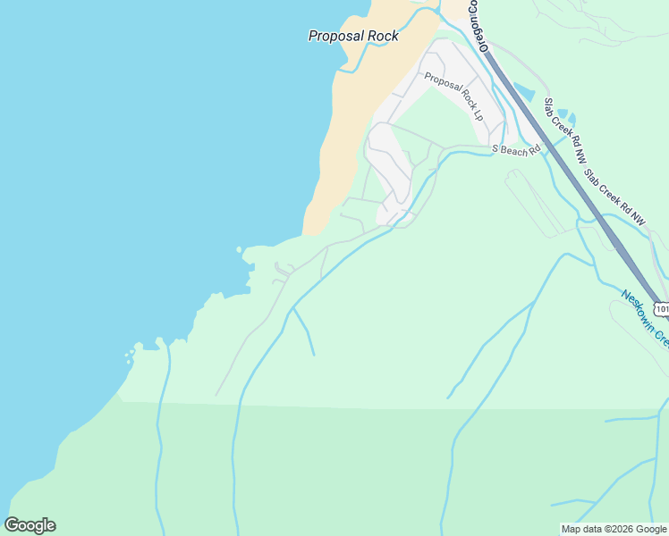 map of restaurants, bars, coffee shops, grocery stores, and more near 50085 South Beach Road in Neskowin