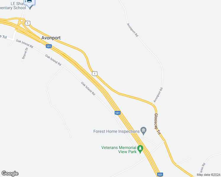 map of restaurants, bars, coffee shops, grocery stores, and more near Nova Scotia Trunk 1 in Avonport