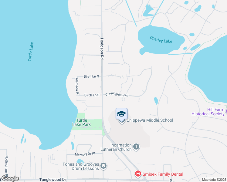 map of restaurants, bars, coffee shops, grocery stores, and more near 1 Maycomb Lane in North Oaks