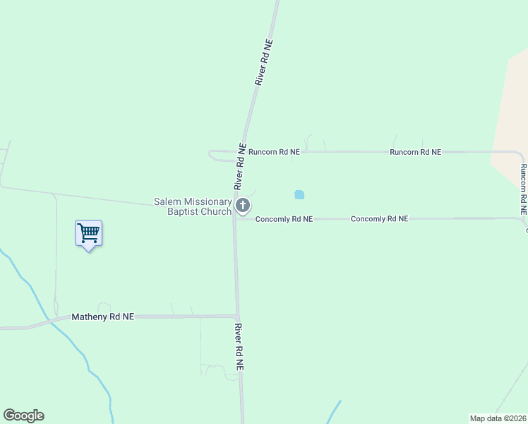 map of restaurants, bars, coffee shops, grocery stores, and more near 12294 River Road Northeast in Gervais