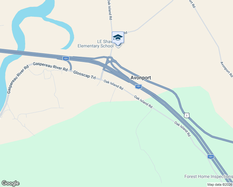 map of restaurants, bars, coffee shops, grocery stores, and more near 384 Oak Island Road in Avonport