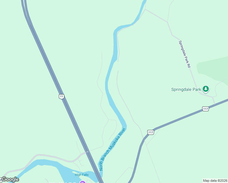 map of restaurants, bars, coffee shops, grocery stores, and more near 1063 Forrester Trail in Bracebridge