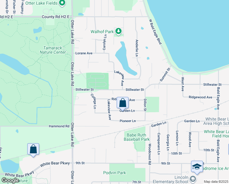 map of restaurants, bars, coffee shops, grocery stores, and more near 1682 Stillwater Street in White Bear Lake
