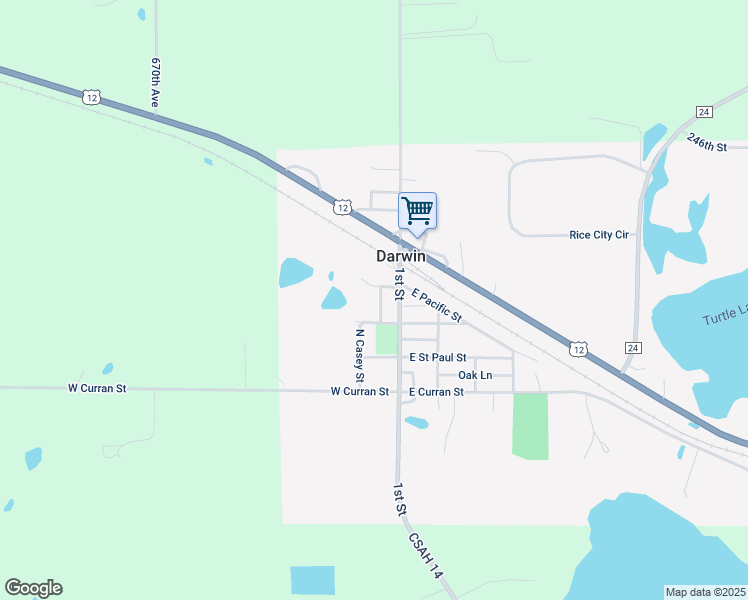 map of restaurants, bars, coffee shops, grocery stores, and more near 315 North Casey Street in Darwin