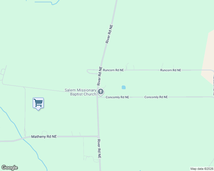 map of restaurants, bars, coffee shops, grocery stores, and more near 12294 River Road Northeast in Gervais