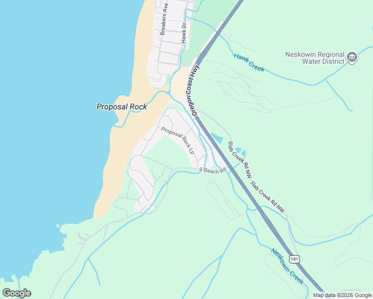 map of restaurants, bars, coffee shops, grocery stores, and more near 49820 Proposal Rock Loop in Neskowin