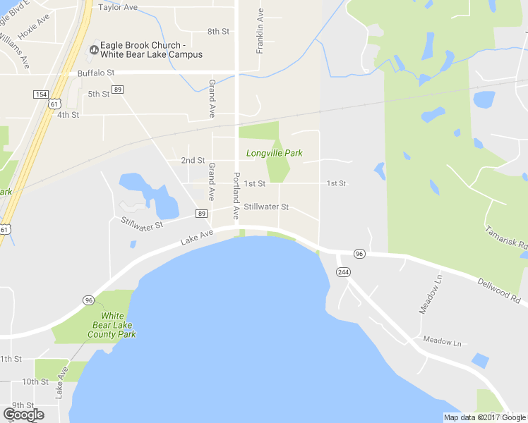 map of restaurants, bars, coffee shops, grocery stores, and more near 2662 Stillwater Street in White Bear Lake
