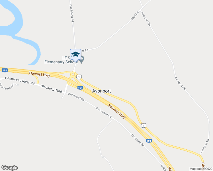 map of restaurants, bars, coffee shops, grocery stores, and more near 12620 Evangeline Trail in Wolfville
