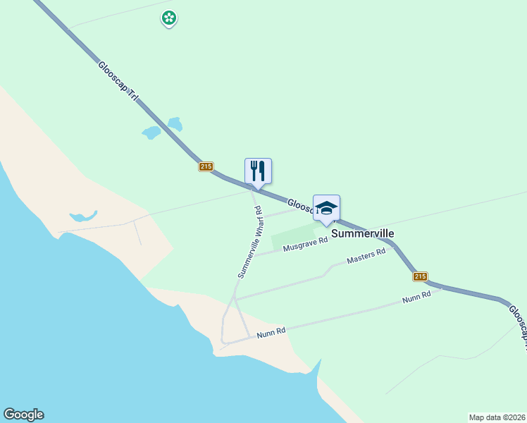 map of restaurants, bars, coffee shops, grocery stores, and more near 23 Summerville Wharf Road in Newport