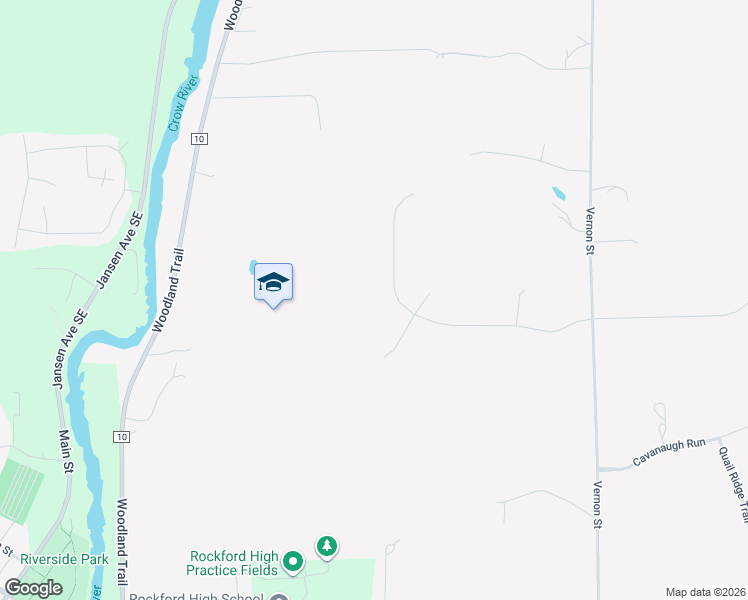 map of restaurants, bars, coffee shops, grocery stores, and more near 8005 Cedar Street in Rockford