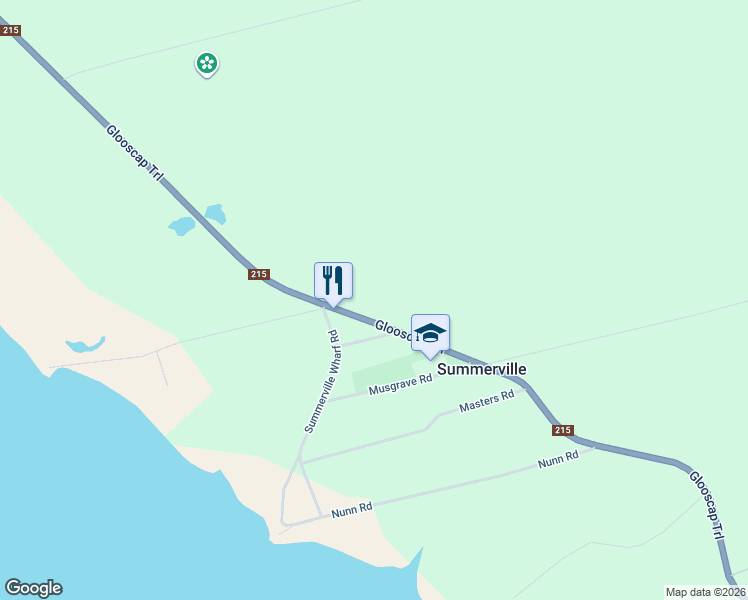 map of restaurants, bars, coffee shops, grocery stores, and more near 4820 Nova Scotia 215 in Newport