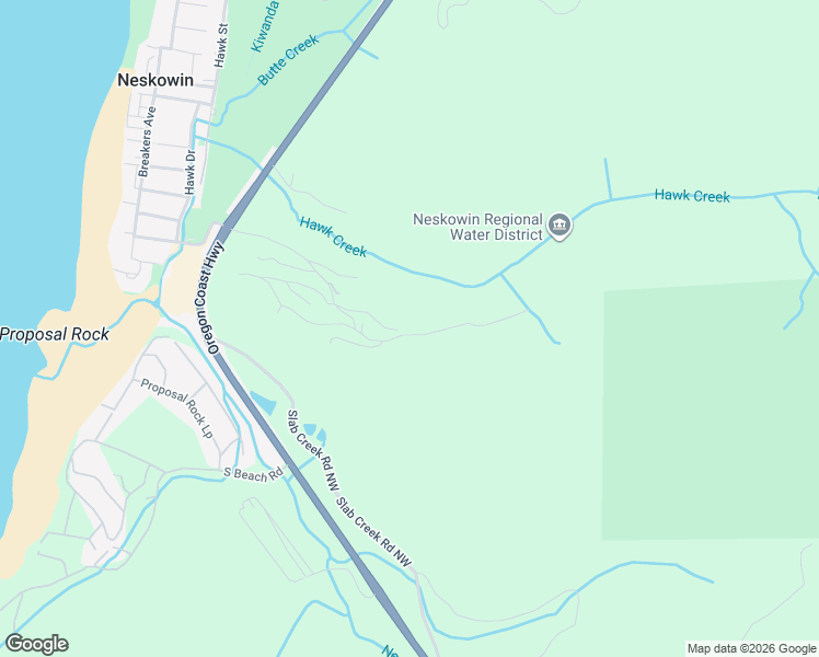 map of restaurants, bars, coffee shops, grocery stores, and more near 5350 South Fairway Road in Neskowin