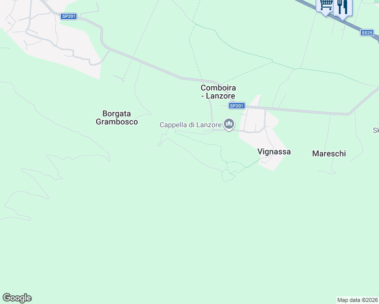 map of restaurants, bars, coffee shops, grocery stores, and more near 1 Borgata Piancopero Inferiore in Città Metropolitana di Torino