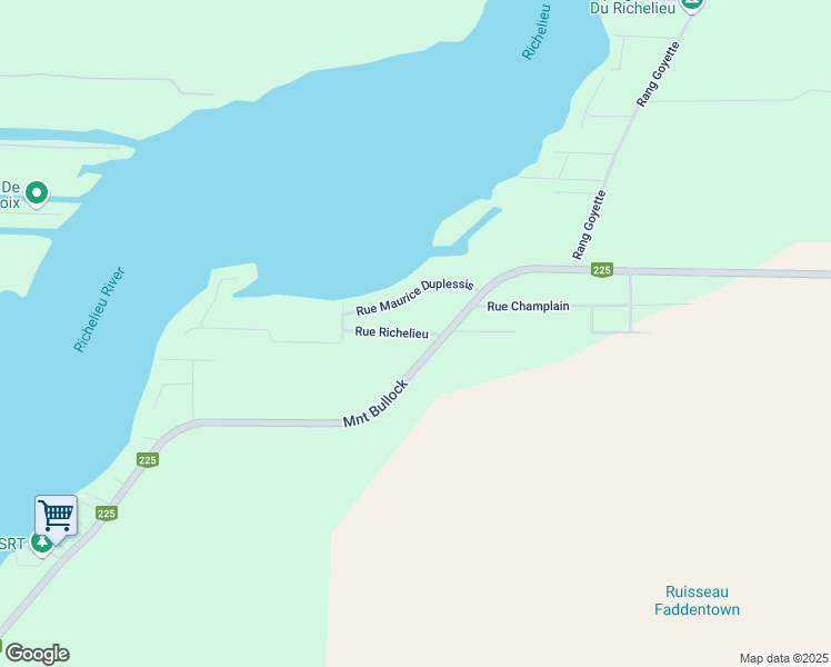 map of restaurants, bars, coffee shops, grocery stores, and more near 75 Rue Richelieu in Henryville