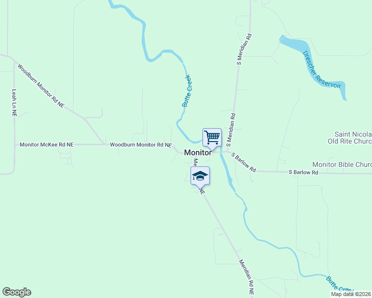 map of restaurants, bars, coffee shops, grocery stores, and more near 15165 Woodburn Monitor Road Northeast in Mount Angel