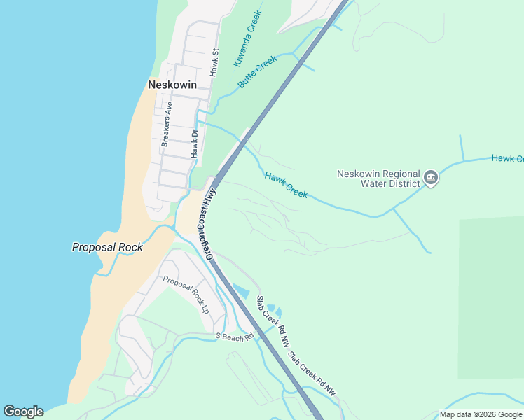 map of restaurants, bars, coffee shops, grocery stores, and more near 4970 Valley View Drive in Neskowin