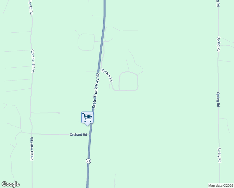 map of restaurants, bars, coffee shops, grocery stores, and more near 8882 Rydeen Road in Fish Creek