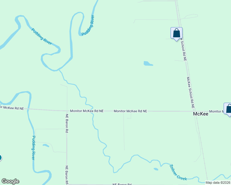 map of restaurants, bars, coffee shops, grocery stores, and more near 11705 Monitor McKee Road Northeast in Woodburn