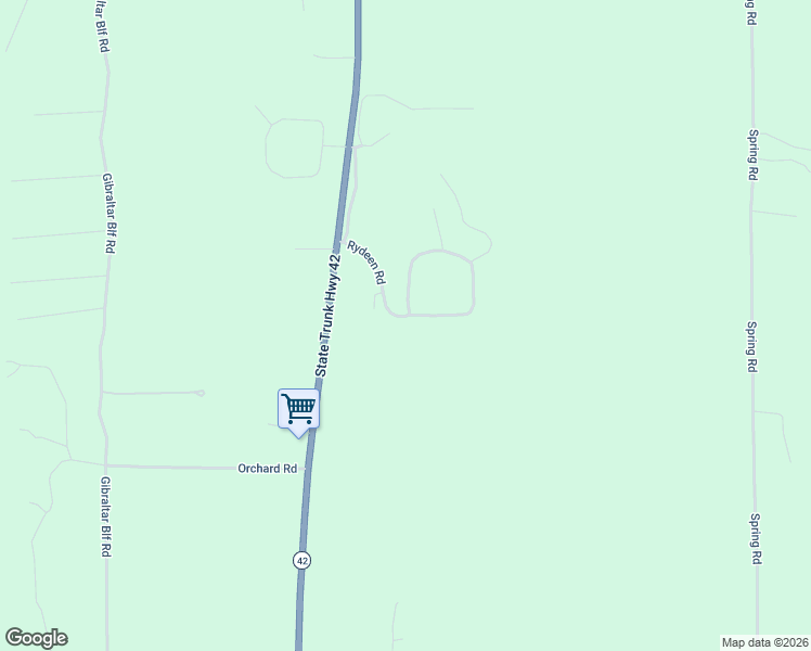 map of restaurants, bars, coffee shops, grocery stores, and more near 8882 Rydeen Road in Fish Creek