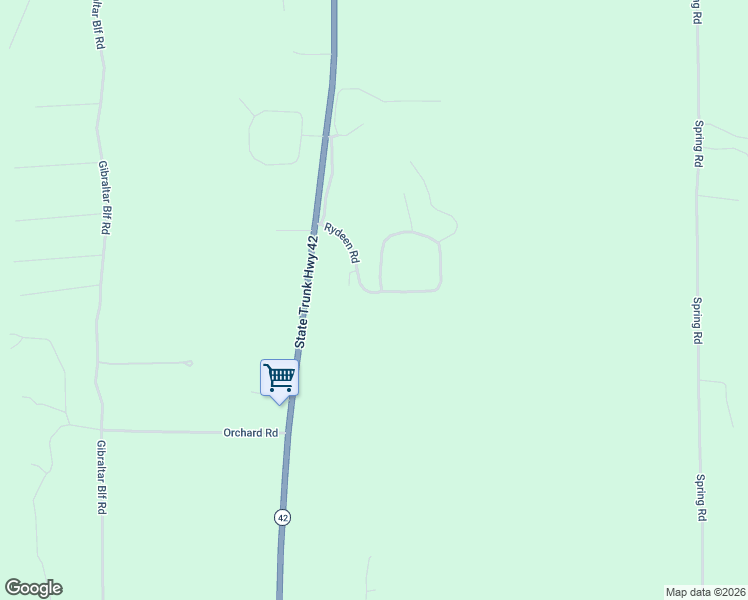 map of restaurants, bars, coffee shops, grocery stores, and more near 8882 Rydeen Road in Fish Creek