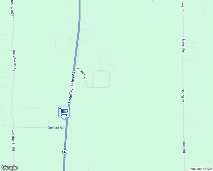 map of restaurants, bars, coffee shops, grocery stores, and more near 8886 Rydeen Road in Fish Creek