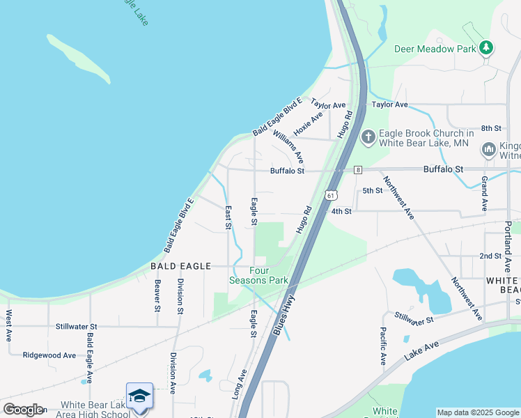 map of restaurants, bars, coffee shops, grocery stores, and more near 2280 5th Court in White Bear Lake