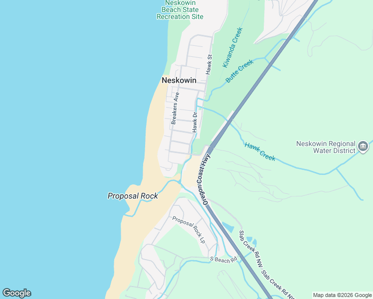 map of restaurants, bars, coffee shops, grocery stores, and more near 4498 Salem Avenue in Neskowin