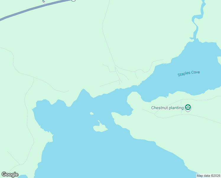 map of restaurants, bars, coffee shops, grocery stores, and more near 160 Bear Cove Road in Baileyville
