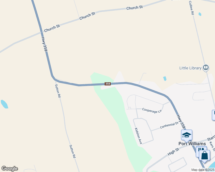 map of restaurants, bars, coffee shops, grocery stores, and more near 1293 Nova Scotia 358 in Port Williams