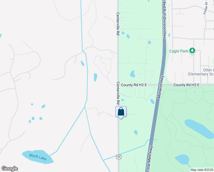 map of restaurants, bars, coffee shops, grocery stores, and more near 5301-5555 Centerville Road in North Oaks