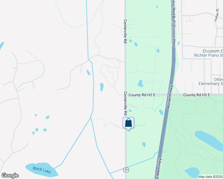 map of restaurants, bars, coffee shops, grocery stores, and more near 5301-5555 Centerville Road in North Oaks