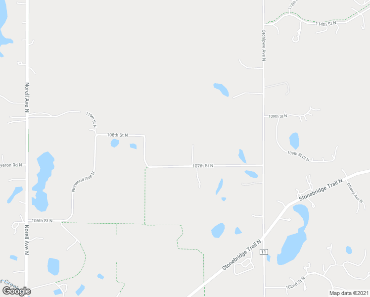 map of restaurants, bars, coffee shops, grocery stores, and more near 14160 107th Street North in Stillwater
