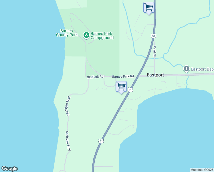 map of restaurants, bars, coffee shops, grocery stores, and more near 12326 Arrowhead Court in Central Lake