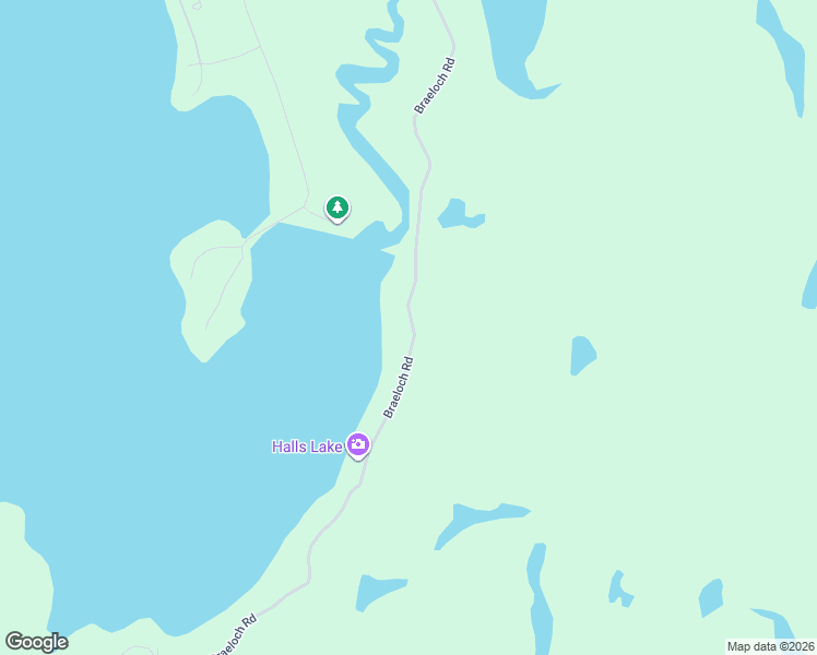 map of restaurants, bars, coffee shops, grocery stores, and more near Braeloch Road in Haliburton County