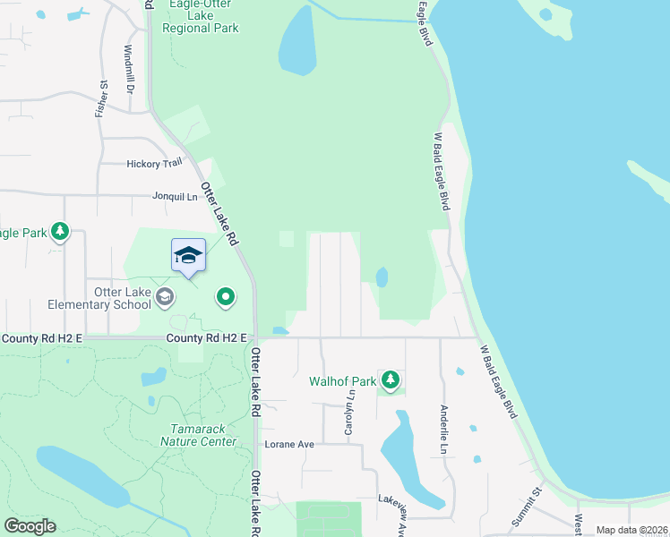 map of restaurants, bars, coffee shops, grocery stores, and more near 5466 Prospect Avenue in White Bear Lake