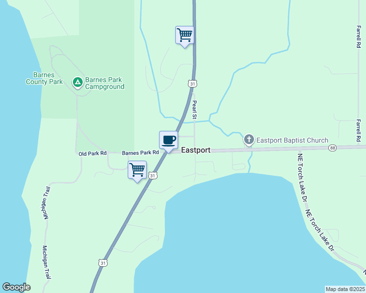 map of restaurants, bars, coffee shops, grocery stores, and more near in Eastport