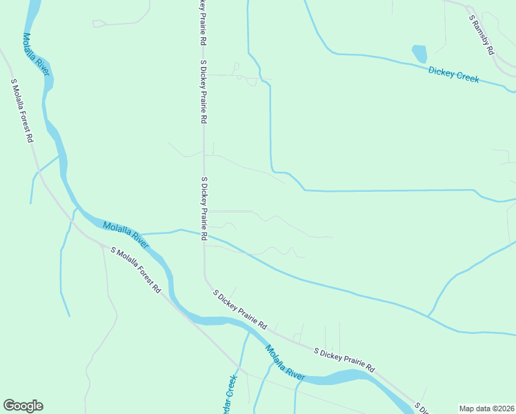 map of restaurants, bars, coffee shops, grocery stores, and more near 34250 South Dickey Prairie Road in Molalla