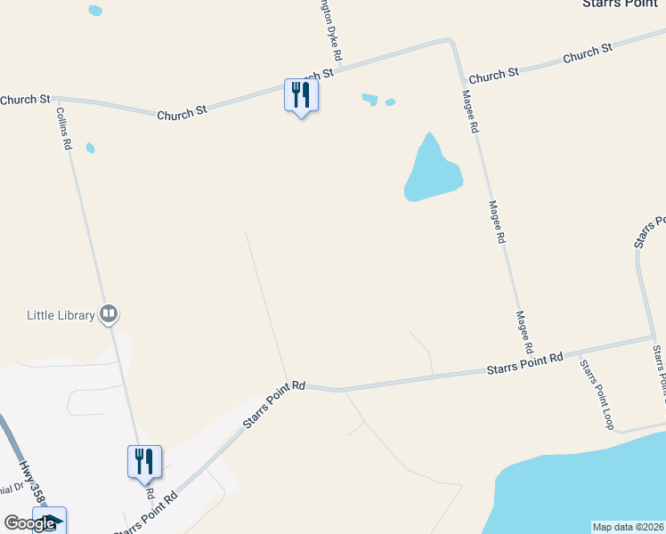 map of restaurants, bars, coffee shops, grocery stores, and more near in Port Williams