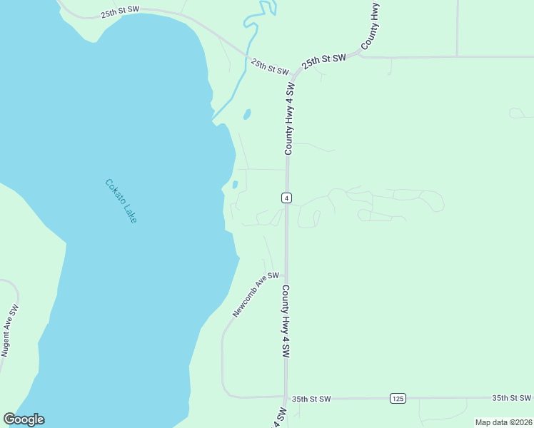map of restaurants, bars, coffee shops, grocery stores, and more near 2945 County Road 4 Southwest in Cokato