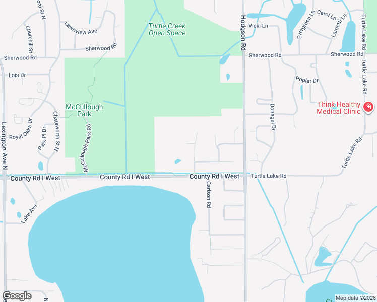 map of restaurants, bars, coffee shops, grocery stores, and more near 5563 Alameda Street in Shoreview