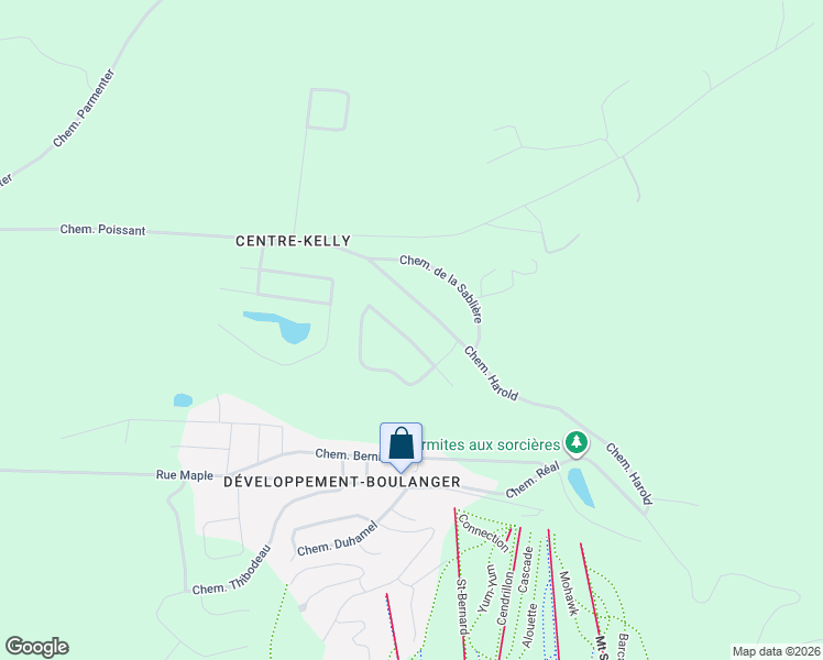map of restaurants, bars, coffee shops, grocery stores, and more near 268 Chemin Seigneurial in Sutton