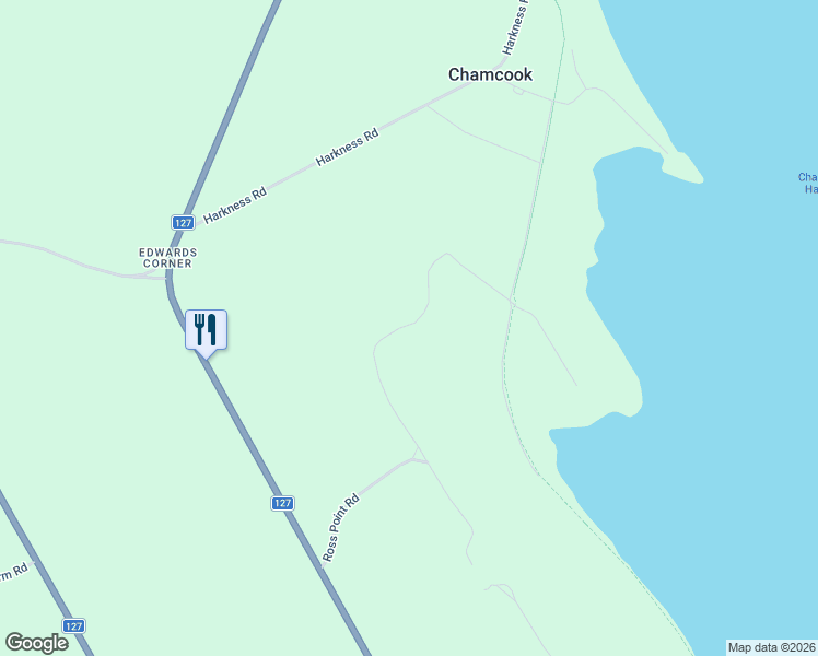map of restaurants, bars, coffee shops, grocery stores, and more near Ross Point Road in Saint Andrews
