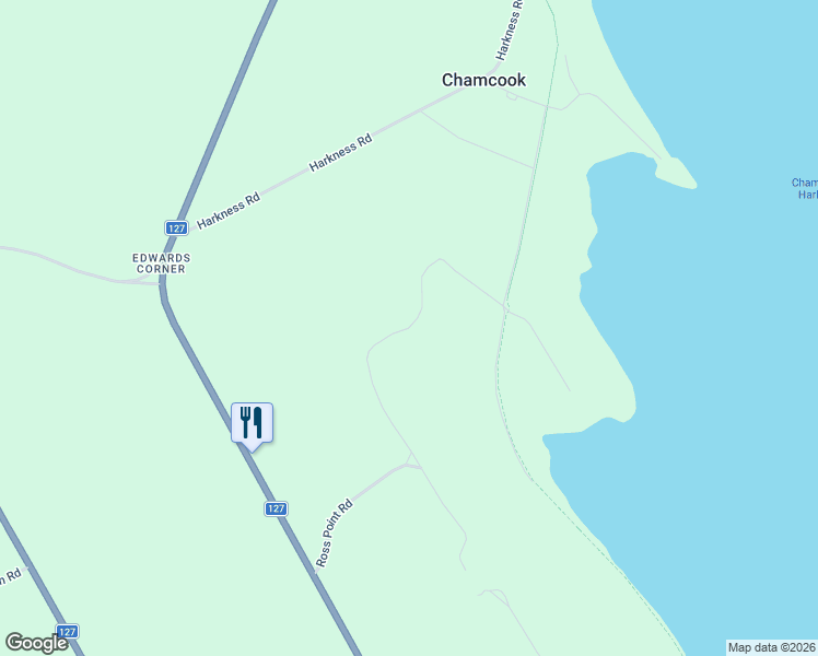 map of restaurants, bars, coffee shops, grocery stores, and more near Ross Point Road in Saint Andrews